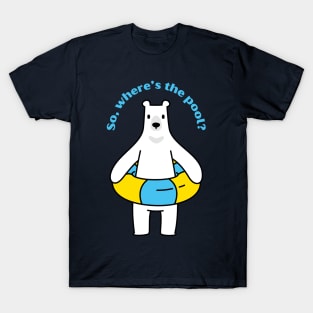 Cute white bear with swimming ring T-Shirt